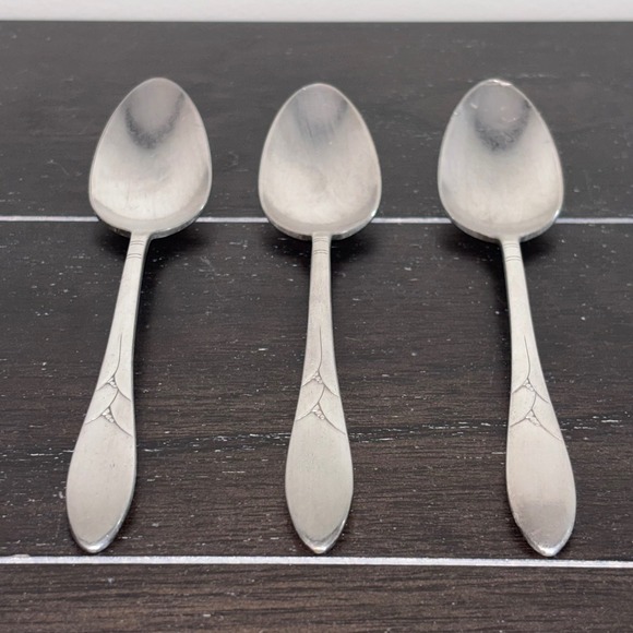 Oneida Community Plate | Debonair | Teaspoons | Set of 3 | 1955 | Art Deco - Picture 4 of 4